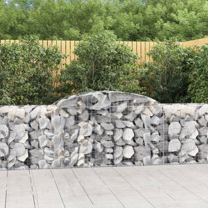 vidaXL Gabions with Arch 25 pcs. 300x50x80/100cm Galvanized Iron
