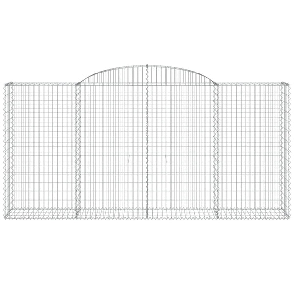 Gabionen mit Hochbogen 11 Stk 300x50x140/160cm Verzinktes Eisen