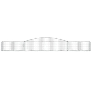 vidaXL Gabions with Arch Top 3 pcs 400x30x40/60 cm Galvanized Iron