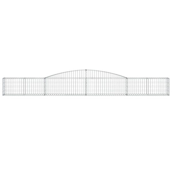 vidaXL Gabions with Arch Top 3 pcs 400x30x40/60 cm Galvanized Iron