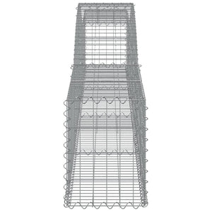 vidaXL Gabions with Arch Top 3 pcs 400x30x40/60 cm Galvanized Iron
