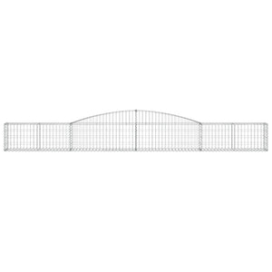 vidaXL Gabions with Arch Top 4 pcs 400x30x40/60 cm Galvanised Iron