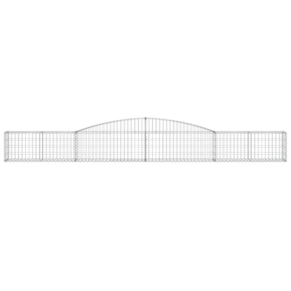 vidaXL Gabions with Arch Top 4 pcs 400x30x40/60 cm Galvanised Iron