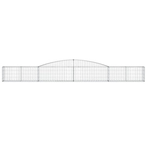vidaXL Gabion Baskets with Arched Top 6 pcs. 400x30x40/60 cm Galvanized Iron