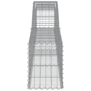 vidaXL Gabions with Arch 7 pcs. 400x30x40/60 cm Galvanized Iron