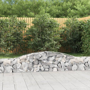 vidaXL Gabions with Arch 7 pcs. 400x30x40/60 cm Galvanized Iron
