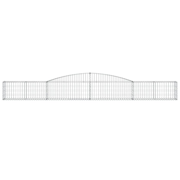 vidaXL Gabions with Arch 8 pcs. 400x30x40/60 cm Galvanized Iron