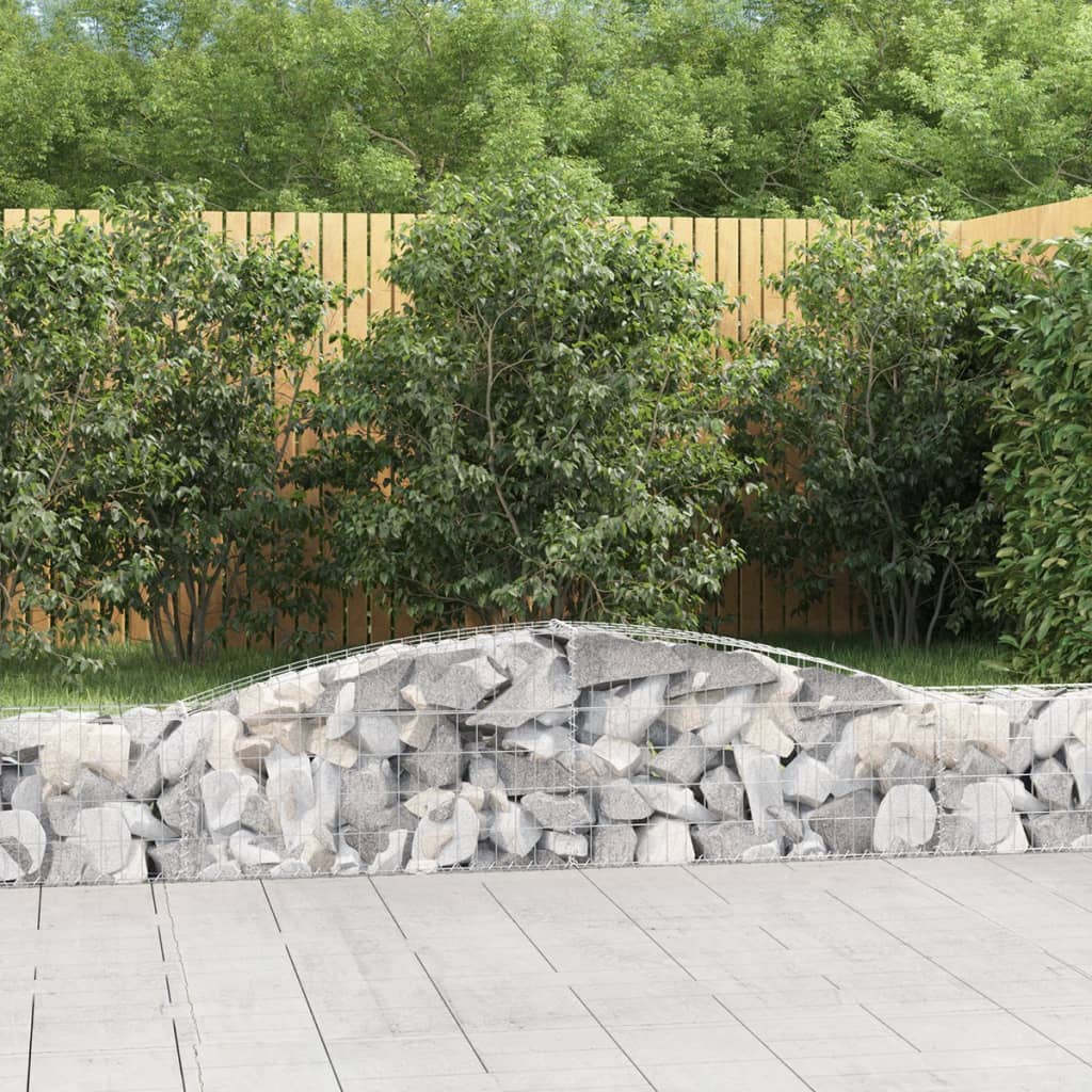 vidaXL Gabions with Arch 8 pcs. 400x30x40/60 cm Galvanized Iron
