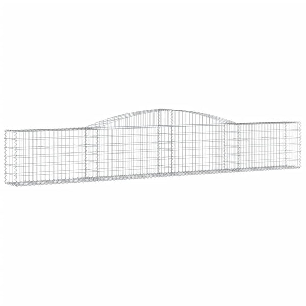 vidaXL Gabions with Arch 3 pcs. 400x30x60/80 cm Galvanised Iron