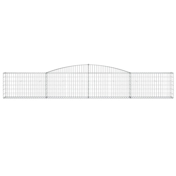vidaXL Gabions with Arch 3 pcs. 400x30x60/80 cm Galvanised Iron