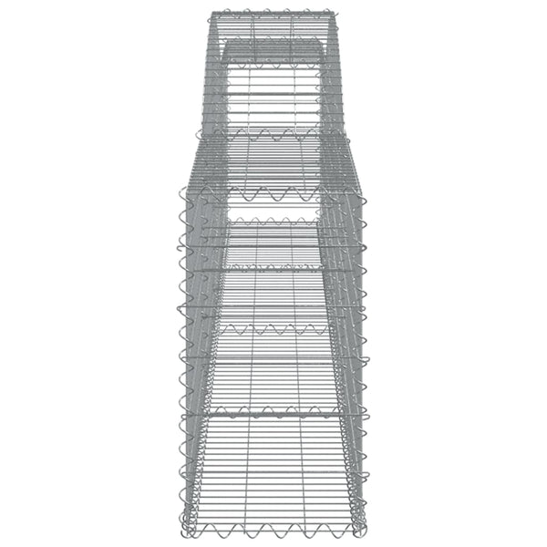 vidaXL Gabions with Arch 3 pcs. 400x30x60/80 cm Galvanised Iron