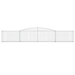 vidaXL Gabions with Arch Top 7 pcs. 400x30x60/80 cm Galvanized Iron
