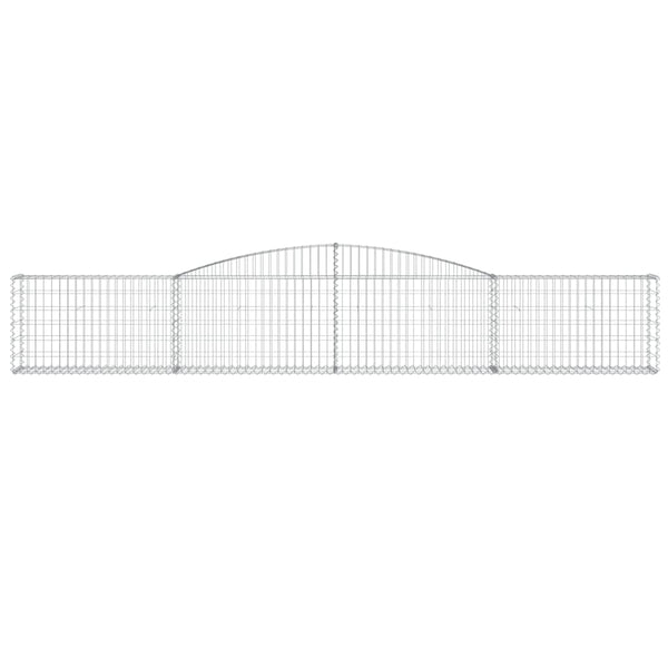 vidaXL Gabions with Arch Top 7 pcs. 400x30x60/80 cm Galvanized Iron