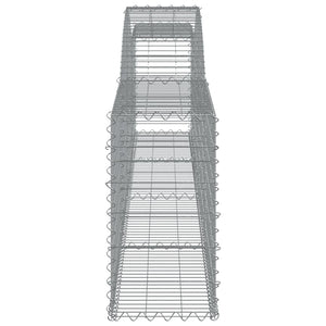vidaXL Gabions with Arch Top 7 pcs. 400x30x60/80 cm Galvanized Iron
