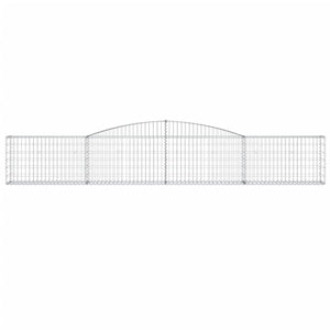vidaXL Gabions with Arch 8 pcs. 400x30x60/80 cm Galvanized Iron