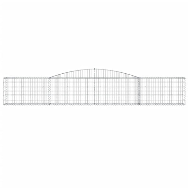 vidaXL Gabions with Arch 8 pcs. 400x30x60/80 cm Galvanized Iron
