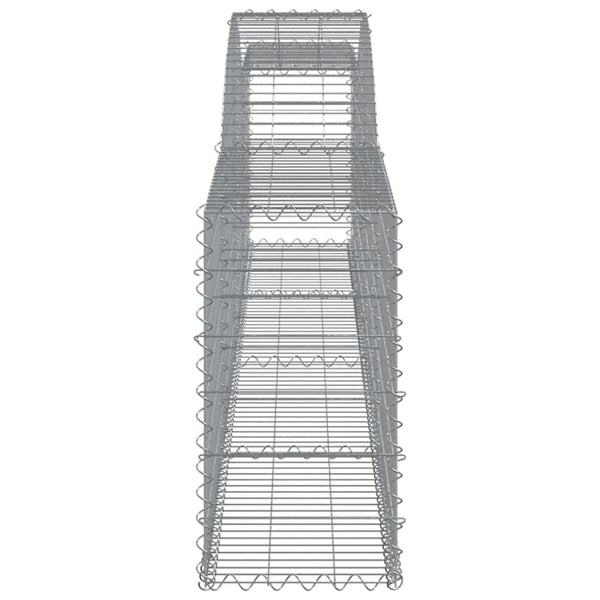 vidaXL Gabions with Arch 8 pcs. 400x30x60/80 cm Galvanized Iron