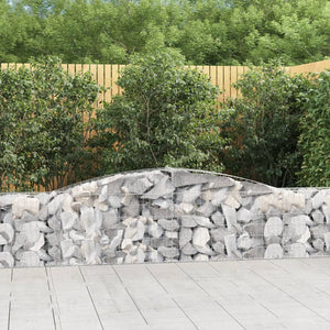 vidaXL Gabions with Arch 8 pcs. 400x30x60/80 cm Galvanized Iron