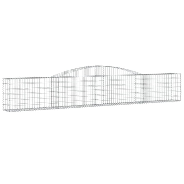 vidaXL Gabions with Arch Top 9 pcs. 400x30x60/80 cm Galvanized Iron