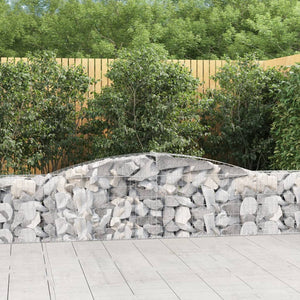 vidaXL Gabions with Arch Top 9 pcs. 400x30x60/80 cm Galvanized Iron