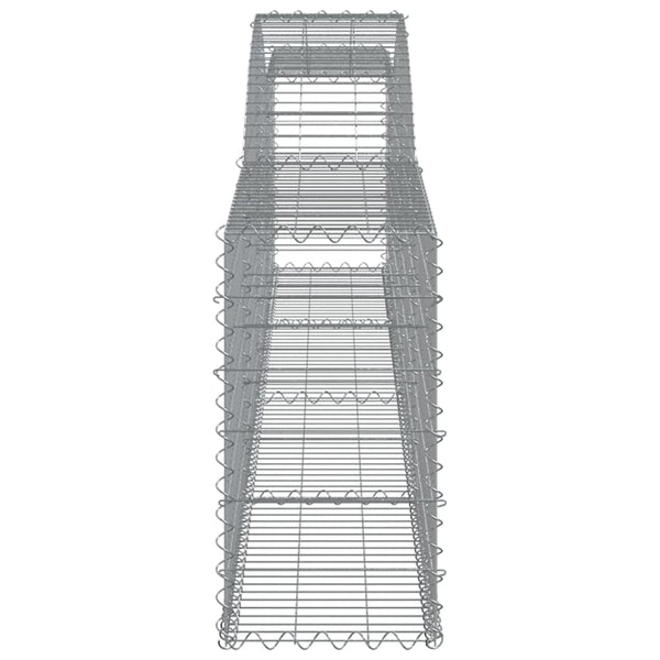 vidaXL Gabions with Raised Arch 15 pcs. 400x30x60/80 cm Galvanized Iron