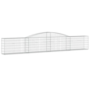 vidaXL Gabions with Arch 20 pcs 400x30x60/80 cm Galvanized Iron