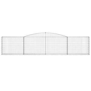 vidaXL Gabions with Arch Top 15 pcs. 400x30x80/100cm Galvanized Iron