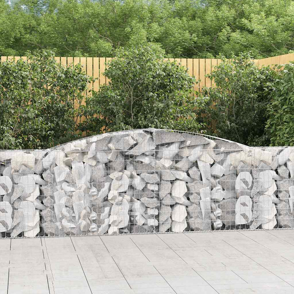 vidaXL Gabions with Arch 20 pcs. 400x30x80/100cm Galvanized Iron