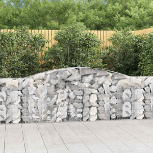 vidaXL Gabions with Arch 20 pcs. 400x30x80/100cm Galvanized Iron