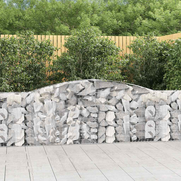 vidaXL Gabions with Arch 20 pcs. 400x30x80/100cm Galvanized Iron
