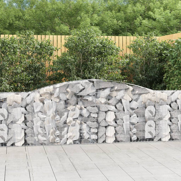 vidaXL Gabions with Arch Top 25 pcs. 400x30x80/100cm Galvanized Iron