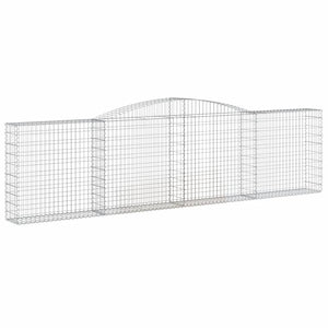 vidaXL Gabions with Arch 8 pcs. 400x30x100/120cm Galvanized Iron