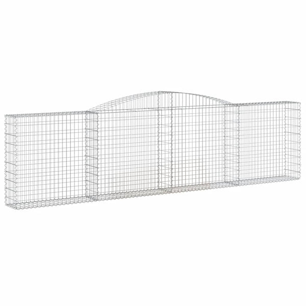 vidaXL Gabions with Arch 8 pcs. 400x30x100/120cm Galvanized Iron
