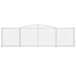vidaXL Gabions with Arch 8 pcs. 400x30x100/120cm Galvanized Iron