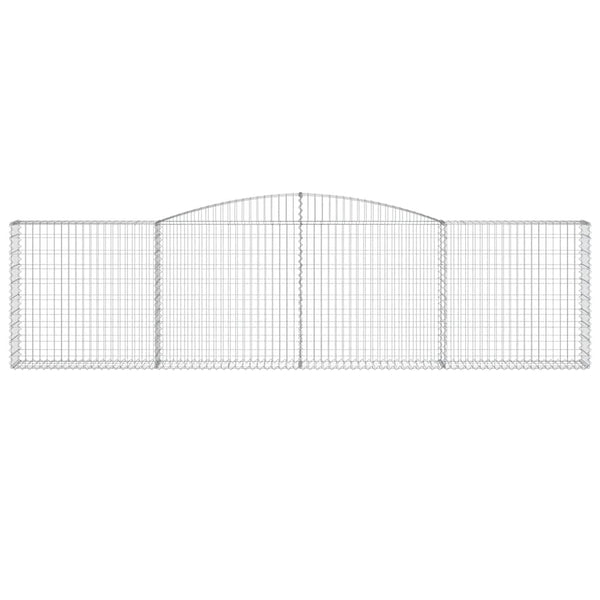 vidaXL Gabions with Arch 8 pcs. 400x30x100/120cm Galvanized Iron