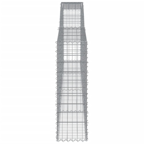 vidaXL Gabion Baskets with High Arch 9 pcs. 400x30x100/120cm Galvanized Iron