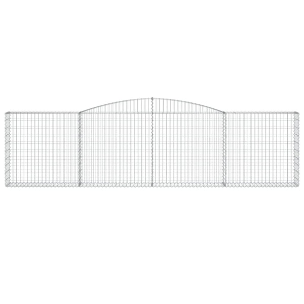 vidaXL Gabions with Arch 10 pcs 400x30x100/120cm Galvanized Iron