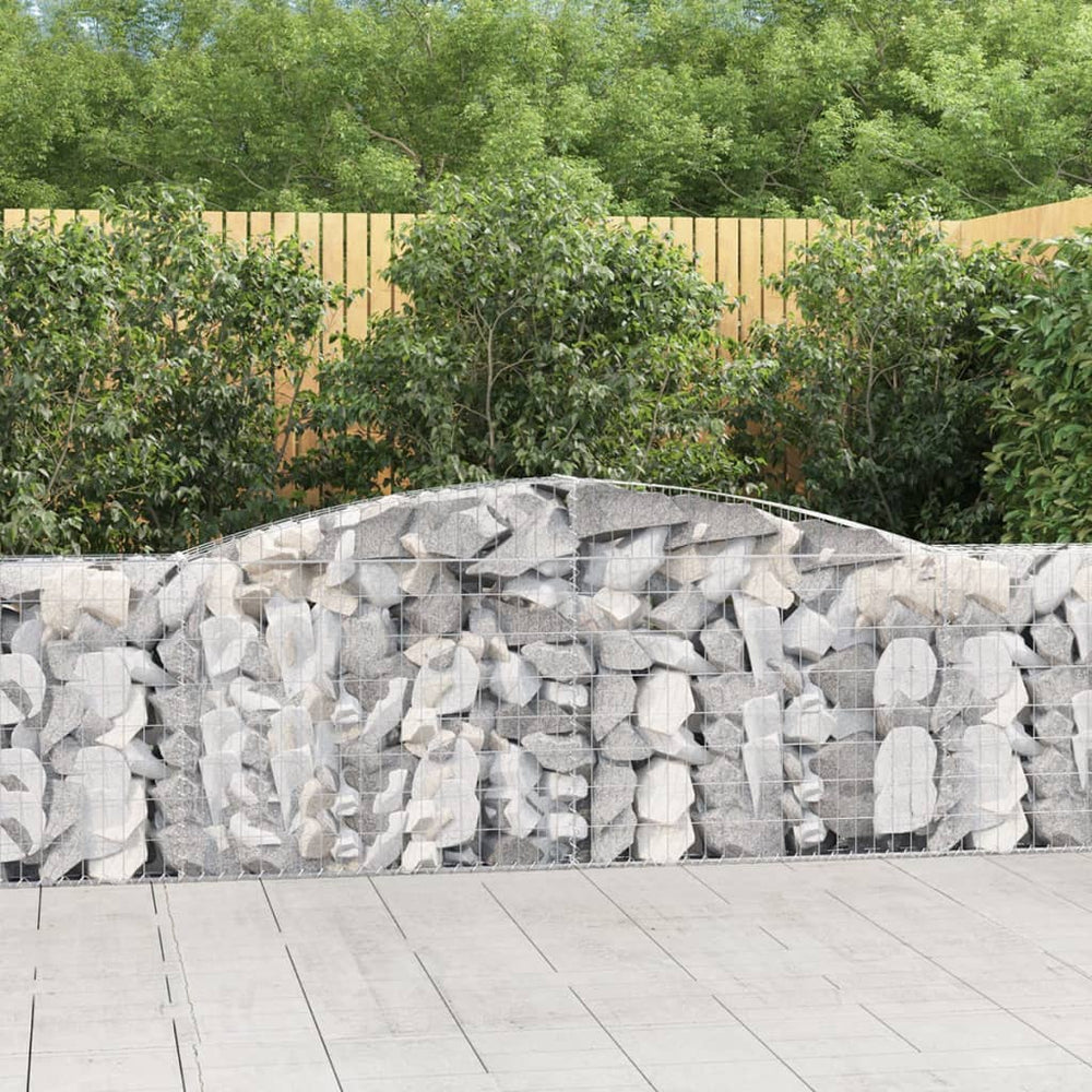 vidaXL Gabions with Arch 20 pcs. 400x30x100/120cm Galvanized Iron