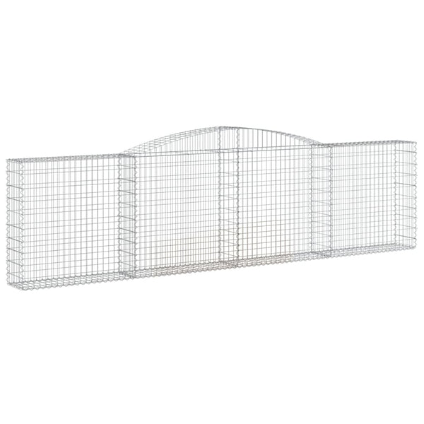vidaXL Gabions with Arch 25 pcs 400x30x100/120 cm Galvanized Iron