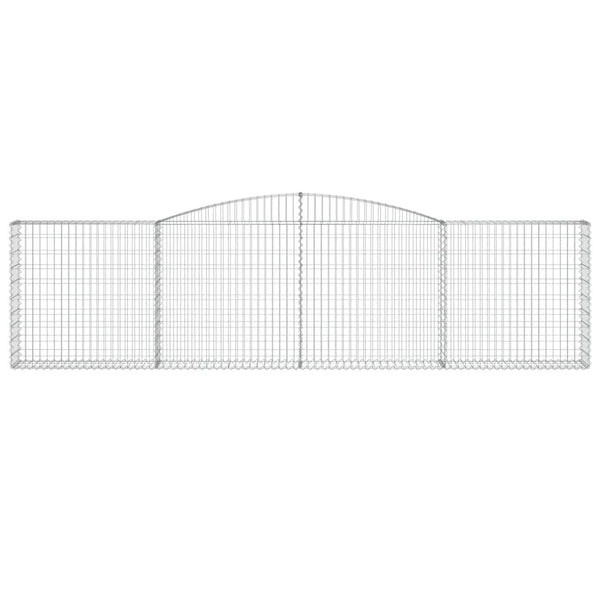 vidaXL Gabions with Arch 25 pcs 400x30x100/120 cm Galvanized Iron