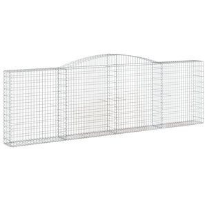vidaXL Gabions with Arch 5 pcs. 400x30x120/140cm Galvanised Iron