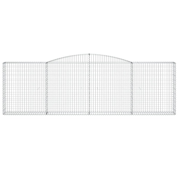vidaXL Gabions with Arch 5 pcs. 400x30x120/140cm Galvanised Iron