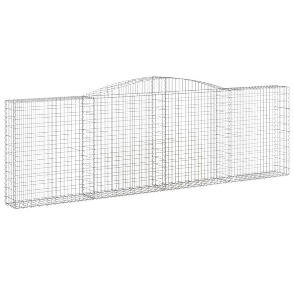 vidaXL Gabions with Arch 9 pcs 400x30x120/140cm Galvanized Iron
