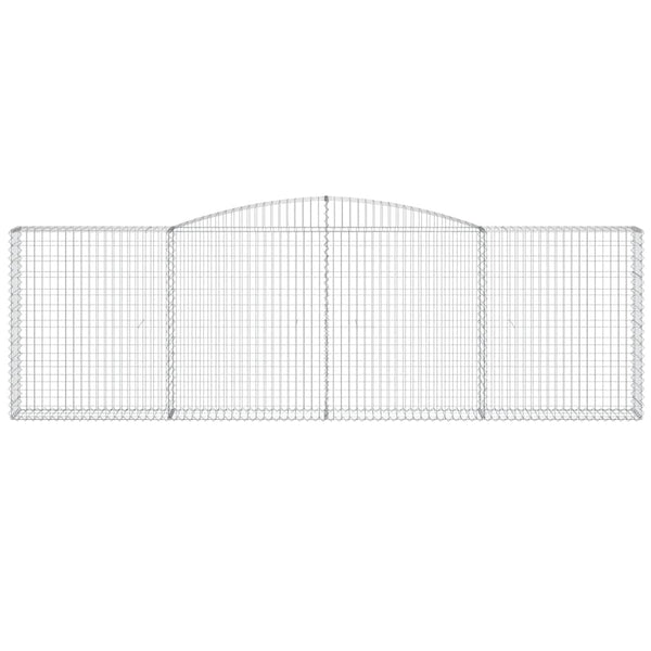 vidaXL Gabions with Arch 9 pcs 400x30x120/140cm Galvanized Iron