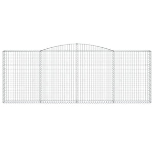 vidaXL Gabion Baskets with Arched Top 5 pcs 400x30x140/160 cm Galvanized Iron