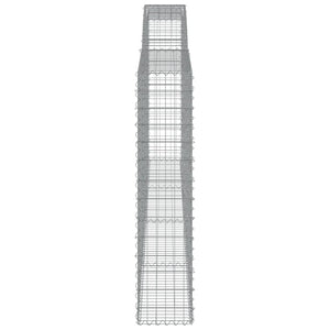 vidaXL Gabion Baskets with Arched Top 5 pcs 400x30x140/160 cm Galvanized Iron