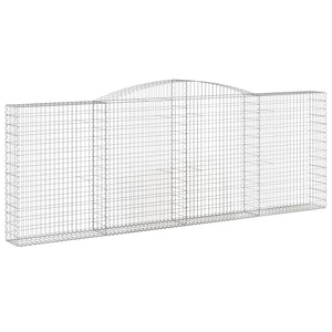 vidaXL Gabions with Arch Top 6 pcs. 400x30x140/160cm Galvanized Iron