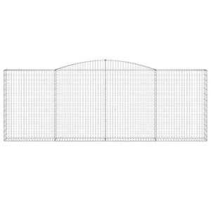 vidaXL Gabions with Arch Top 6 pcs. 400x30x140/160cm Galvanized Iron