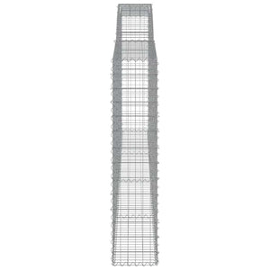 vidaXL Gabions with Arch Top 6 pcs. 400x30x140/160cm Galvanized Iron