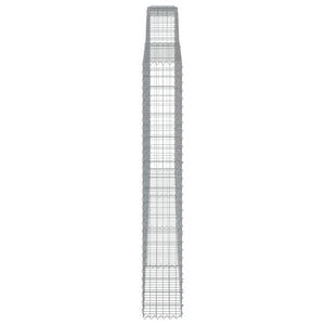 vidaXL Gabion Baskets with Arched Top 2 pcs 400x30x200/220 cm Galvanized Iron